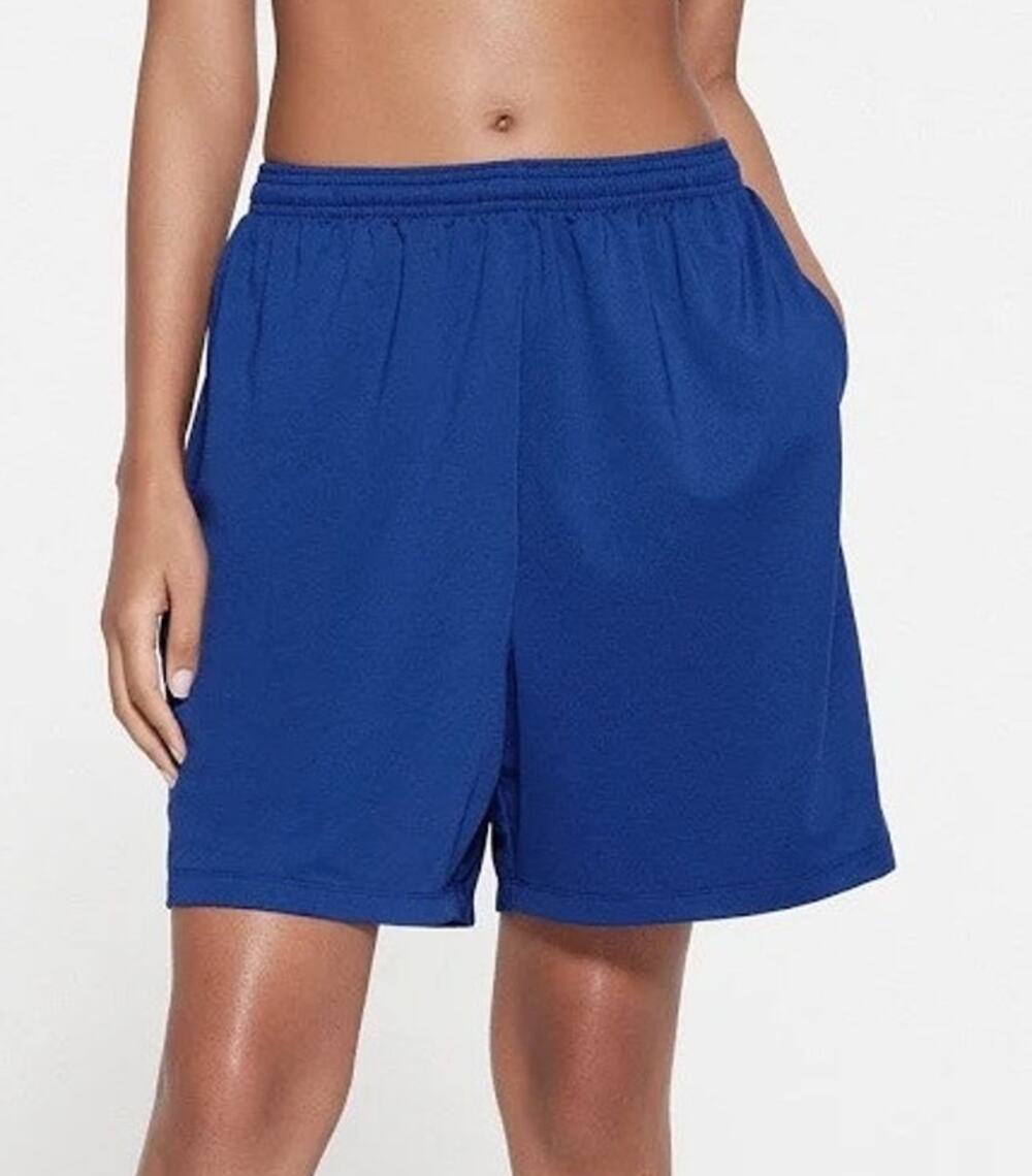 SKIMS Womens Mesh Oversized Basketball Shorts XL Blue Athleisure Lounge Sporty